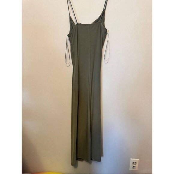 Zara olive/graydress size medium   Cow neck, drape. super flattering! - Picture 2 of 3